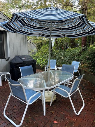 Mashpee, New Seabury Cape Cod vacation rental - Private back patio with Weber grill and seating for six.