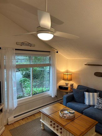 Mashpee, New Seabury Cape Cod vacation rental - Modern high efficiency lighted ceiling fan in living room