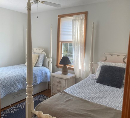 North Eastham Cape Cod vacation rental - 1st floor 2nd bedroom, two twins. Under bed storage. Full closet.