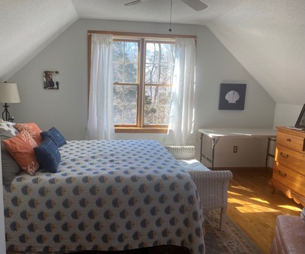 North Eastham Cape Cod vacation rental - 2nd Floor sunny master bedroom, queen bed, dresser, full closet.