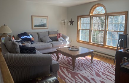 North Eastham Cape Cod vacation rental - 2nd Floor loft with Smart TV and big window facing the backyard.