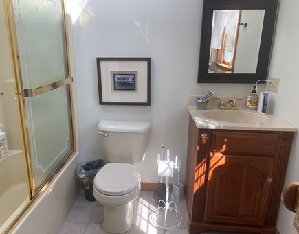North Eastham Cape Cod vacation rental - 2nd Floor master bathroom, with bathtub.