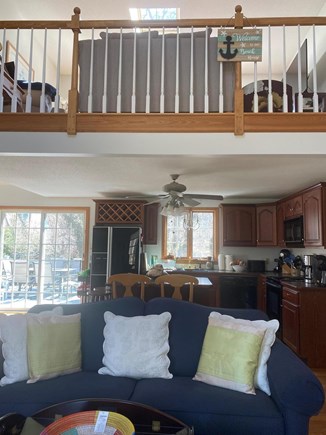 North Eastham Cape Cod vacation rental - 2nd Floor loft overlooking 1st floor living room and kitchen.