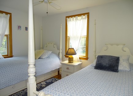 North Eastham Cape Cod vacation rental - Main floor twin bedroom with ceiling fan