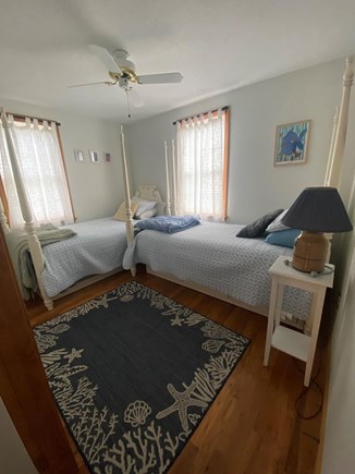 North Eastham Cape Cod vacation rental - Main floor twin bedroom with ceiling fan