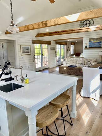 Brewster Cape Cod vacation rental - Kitchen with sliding doors to patio