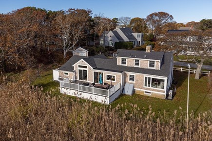 Hyannis Cape Cod vacation rental - Spacious back deck for bird and boat watching.