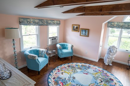 Orleans, Rock Harbor Cape Cod vacation rental - Lovely sitting room overlooking property in queen bedroom.
