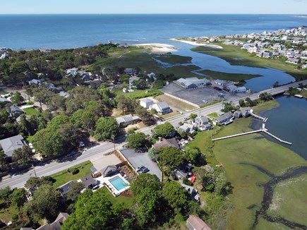 Dennis Cape Cod vacation rental - Aerial view of home & ocean