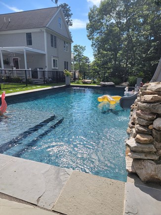 Sandwich Cape Cod vacation rental - 40x20 pool with waterfall and slide