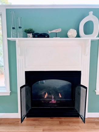 Marstons Mills Cape Cod vacation rental - Gas fireplace in the large living room