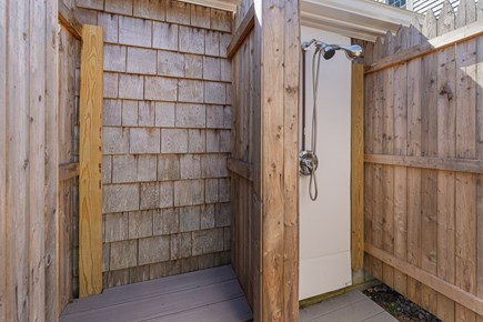 Harwichport Cape Cod vacation rental - Outdoor shower with changing room