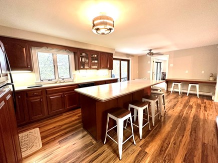 East Falmouth, MA Cape Cod vacation rental - Great big kitchen, new floors, island with seating for 8+
