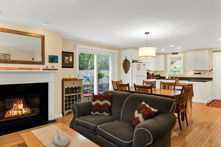 Provincetown Cape Cod vacation rental - Living room & fireplace