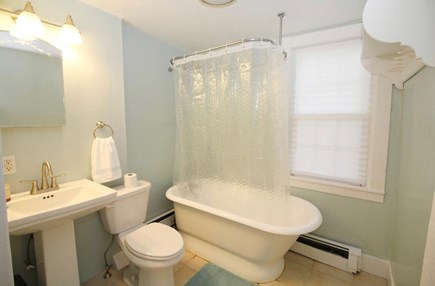 Wellfleet Village Cape Cod vacation rental - First floor bathroom off dining room with shower only