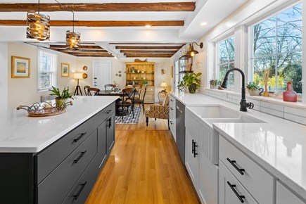 East Orleans Cape Cod vacation rental - Designer kitchen open concept, original beams