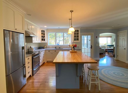 Eastham Cape Cod vacation rental - Kitchen with view to living room