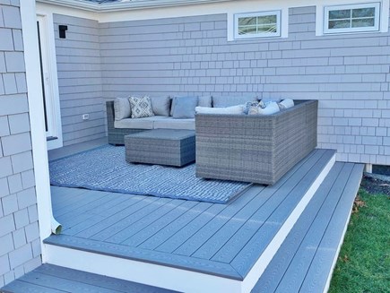 Lewis Bay, West Yarmouth Cape Cod vacation rental - Deck from backyard