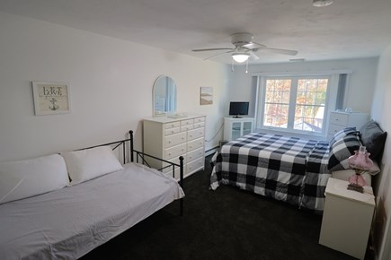 East Dennis Cape Cod vacation rental - Second floor bedroom with TV & ceiling fan
