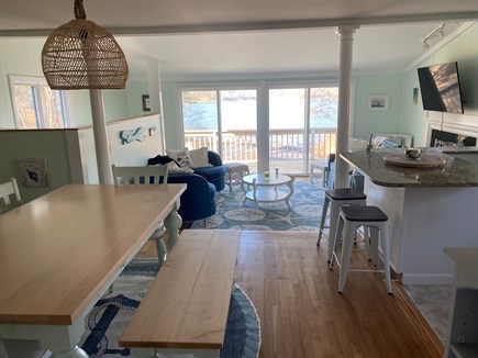 South Dennis Cape Cod vacation rental - Dining area and living area with peaceful water views