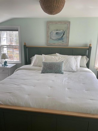 South Dennis Cape Cod vacation rental - Master bedroom with pottery barn linens