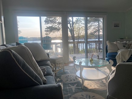 South Dennis Cape Cod vacation rental - Living room overlooking Kelly’s Bay