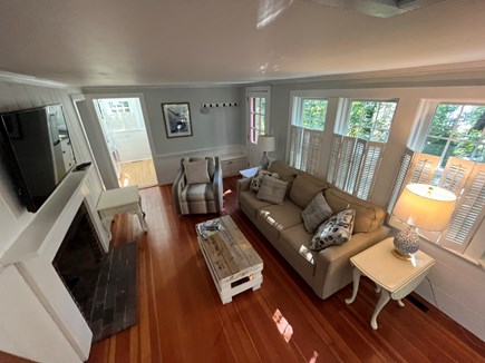 Centerville Cape Cod vacation rental - Living room with pullout couch.
