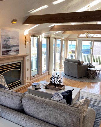 South Yarmouth  Cape Cod vacation rental - Living room with ocean views