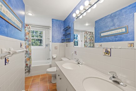 Chatham Cape Cod vacation rental - Ensuite bathroom to bedroom 3 with tub/shower