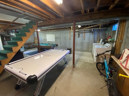 North Falmouth Cape Cod vacation rental - Basement - Air Hockey Table & Washer/Dryer