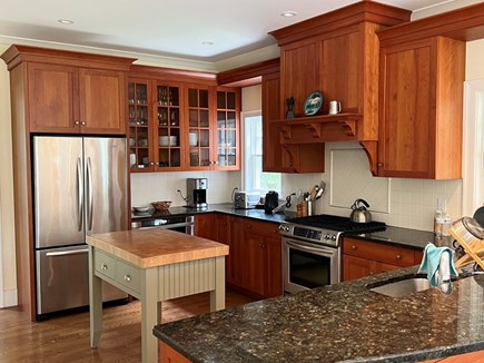 Cotuit Cape Cod vacation rental - Chefs kitchen with gas stove, pantry off kitchen with wine cooler