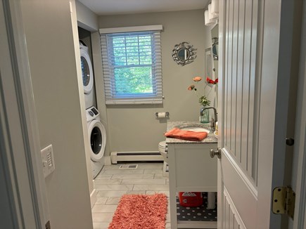 Eastham Cape Cod vacation rental - 1/2 bath downstairs with front load washer and dryer.