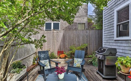 Provincetown Cape Cod vacation rental - Private fenced in deck with seating and grill