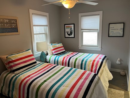 Provincetown Cape Cod vacation rental - First floor bedroom with two twin beds