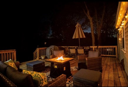 Eastham Cape Cod vacation rental - Enjoy a gas fire pit on the back deck, wood fire pit in yard