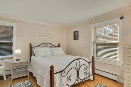 Centerville, Wequaquet Lake Waterfront Cape Cod vacation rental - 2nd bedroom with queen size bed, 2 dressers closet & TV