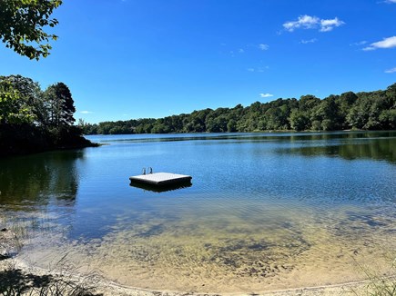 Orleans Cape Cod vacation rental - Crystal Lake and private swim dock viewed from new deck