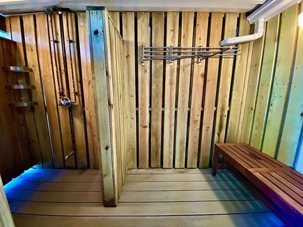 Mashpee, New Seabury Cape Cod vacation rental - Outdoor shower, with hot water and changing area.