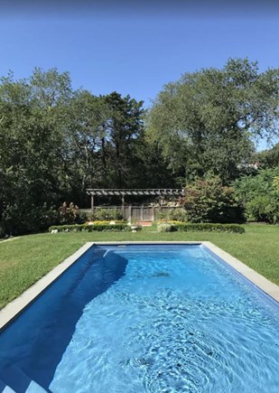 Centerville Cape Cod vacation rental - Pool overlooking pergola and basketball court