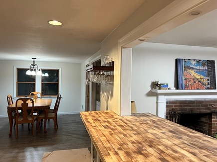 Yarmouth Cape Cod vacation rental - Dining room connected kitchen with a bar