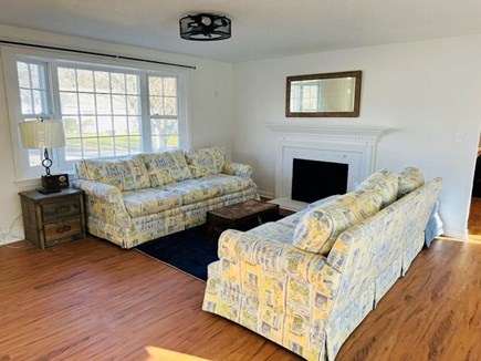 South Yarmouth  Cape Cod vacation rental - Spacious living room features 2 sofas, loveseat and ceiling fan.