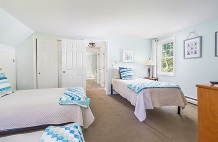 Brewster Cape Cod vacation rental - Upstairs bedroom with 3 twin beds and cable TV