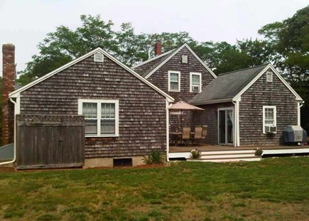 Dennis Cape Cod vacation rental - Nice private deck with dining table, pergola to be added