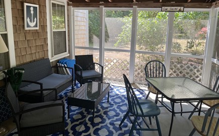 Wellfleet Cape Cod vacation rental - The screen porch is a relaxing place to dine or just hang out.
