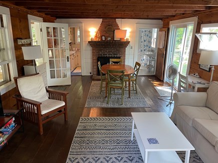 Wellfleet Cape Cod vacation rental - Kitchen and bath are directly off living/dining area