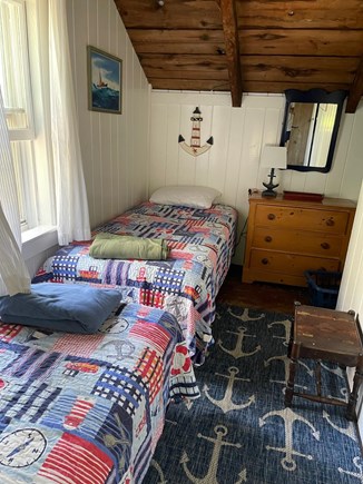 Wellfleet Cape Cod vacation rental - Bedroom 3 with two twin beds and nautical decor