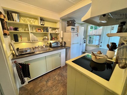 Provincetown West End Cape Cod vacation rental - Charming galley kitchen with induction stove.