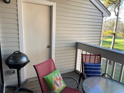 Ocean Edge Cape Cod vacation rental - Back Deck with Forman Grill and Seating for 4