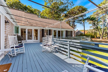 Orleans Cape Cod vacation rental - Note the overhead framework for the enormous awning.
