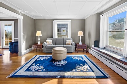 Plymouth MA vacation rental - Bright living room with window seating